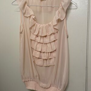Baby Pink Ruffled Blouse